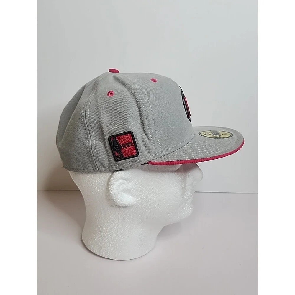 Dallas Mavericks New Era 59Fifty Hardwood Classics Hat Cap 7 1/8 Pink Gray